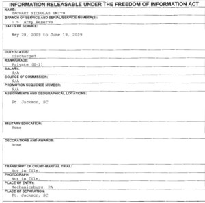 Zachary Nicholas Smith FOIA