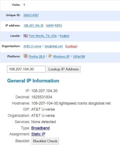 Chevalier sockpuppet ISP