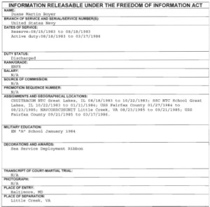 Duane Dina Boyer FOIA