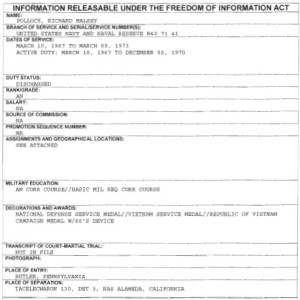 Richard Halsey Pollock FOIA