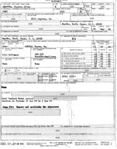 Charles Chavous DD214 actual