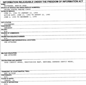 Marvin Whiteaker FOIA