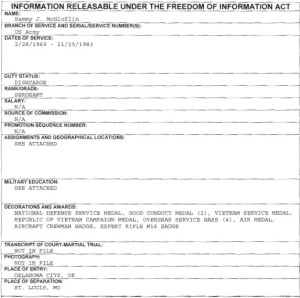 Sammy McGloflin FOIA