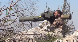 Syrians with tow missiles