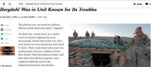 NYTimes; blames Bergdahl unit