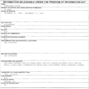 Parminder Singh FOIA