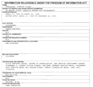 Timothy Grayeagle FOIA