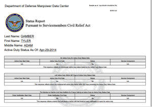 Tyler Adam Gambler Duty Status