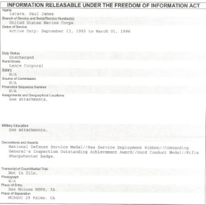 Paul James Latare FOIA