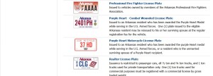 Arkansas Purple Heart plates