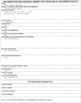 Gary Donald Wallace FOIA