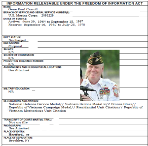 Gene Paul Carroll FOIA