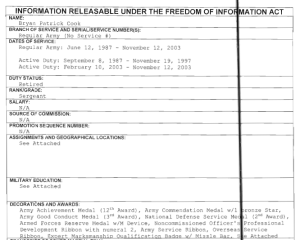 Bryan Patrick Cook FOIA