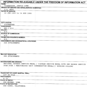 Daryl Lynn Gilbertson Navy FOIA