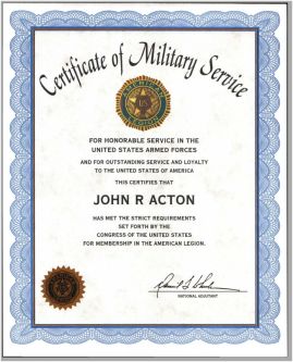 John Acton AL cert