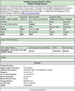 Larry Sims arrest report