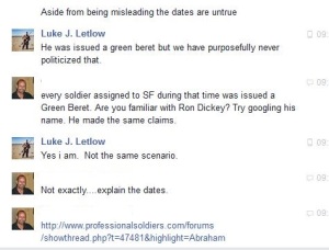 Abraham issued a green beret1