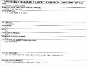 Albert Blake Dodson FOIA