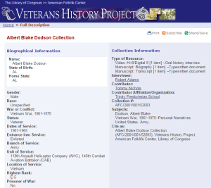 Albert Blake Dodson LOC Bio