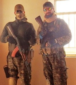 MOS collect photos from Graham Penrose re: Brits fighting against ISIS, Jamie Read and James Hughes l-r: James Hughes and Jamie Read