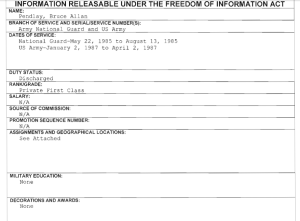 Bruce Allen Pendlay FOIA