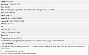 Brian Williams report