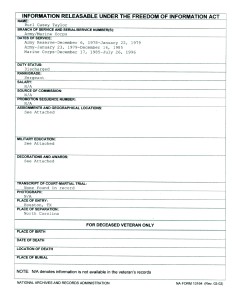 Burl Casey Taylor FOIA