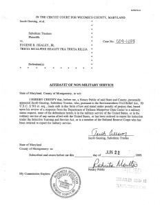 Eugene Healey no service