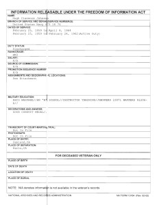 Hugh Clarence Johnson FOIA