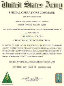 James E. Wilson SOC Certificate