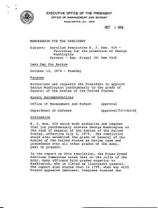 George Washington promotion