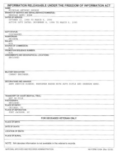 Nicholas George FOIA