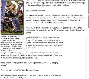 Nicholas George heroics