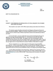 Showers, Jon D. FOIA