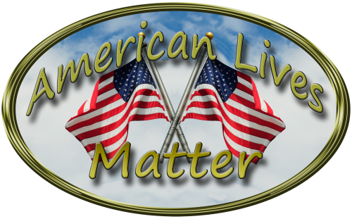 American Lives Matter Flags Oval Th
