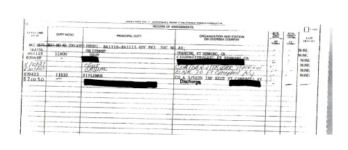 Robinson, Anthony Howard Assignments