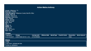 ADRIAN MATINA ANTHONY - TX - MUGSHOT - 6