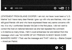 Cooper says he's not a Marine