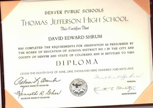Doc Shrum HS diploma