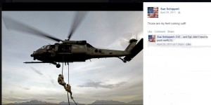 Sue Schippert helicopter feet.