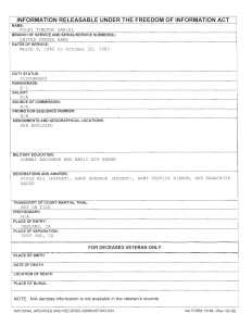 Timothy Daniel Foley FOIA