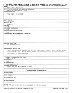 Dennis Earl Radcliffe FOIA