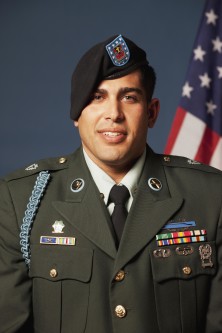 Caucasian soldier in uniform