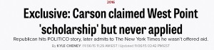 Ben Carson Polico edited headline