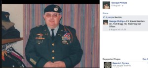 George Phillips in the cloak room