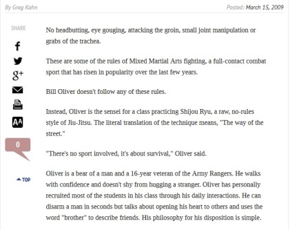 Billy Oliver article
