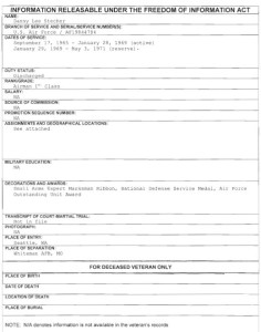 Danny Lee Stecher FOIA