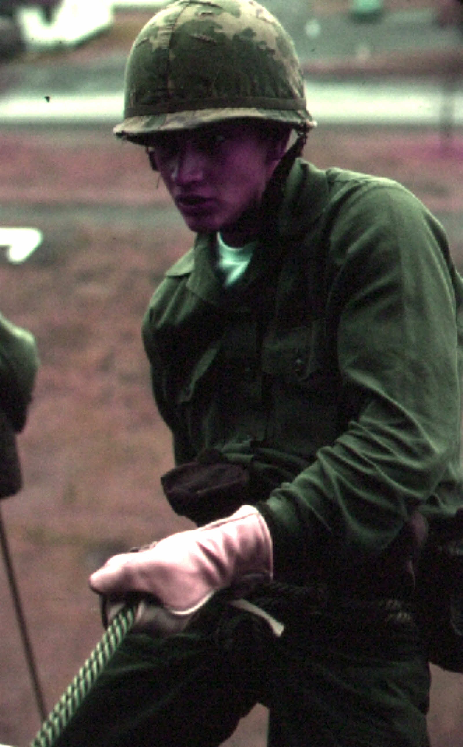 Helicopter rapelling 1977 another faceless GI