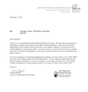 Joel Paul Pittman FOIA