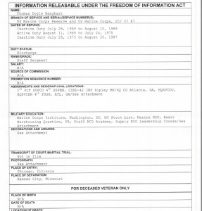 Thomas Banghart FOIA